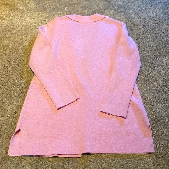 Talbots Knit Jacket Blazer Cotton Blend Single Button Blazer Shell Pink Size SP - Picture 10 of 11